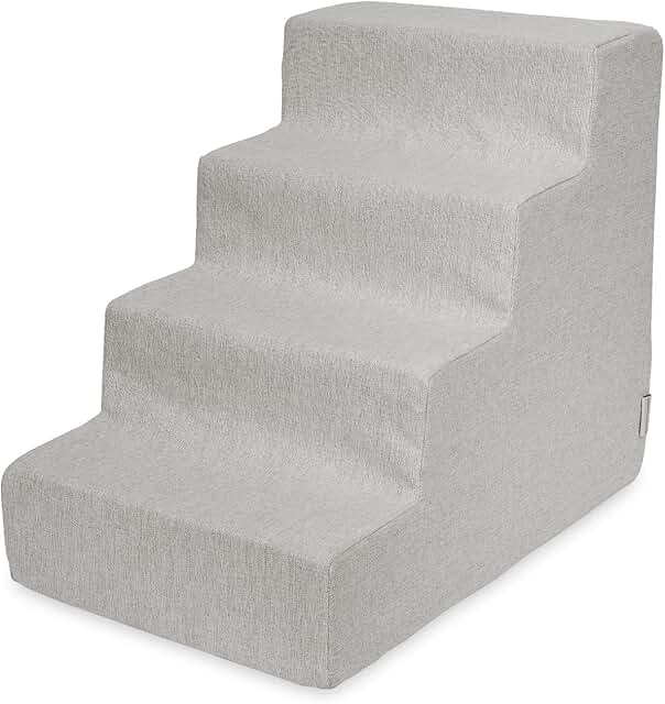 Pet Steps for Small Dogs and Cats, Foam Ramp, 4-Step