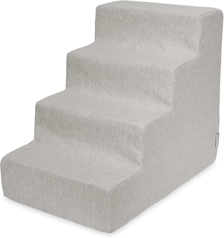 Pet Steps for Small Dogs and Cats, Foam Ramp, 4-Step