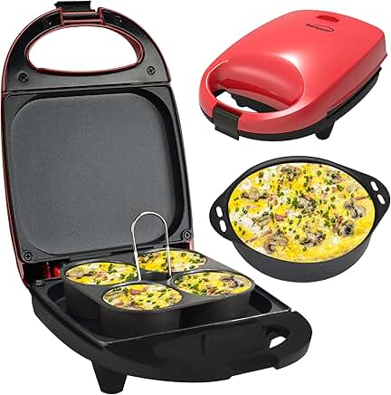 Mini Egg Bite Maker, 530W, Red