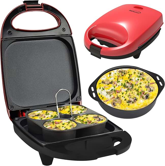 Mini Egg Bite Maker, 530W, Red