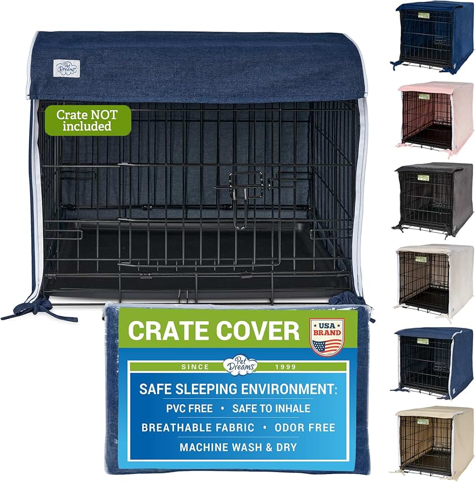Breathable Dog Crate Cover for Double-Door Cages