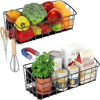 Magnetic Shelf Set with Hooks for Kitchen Storage
