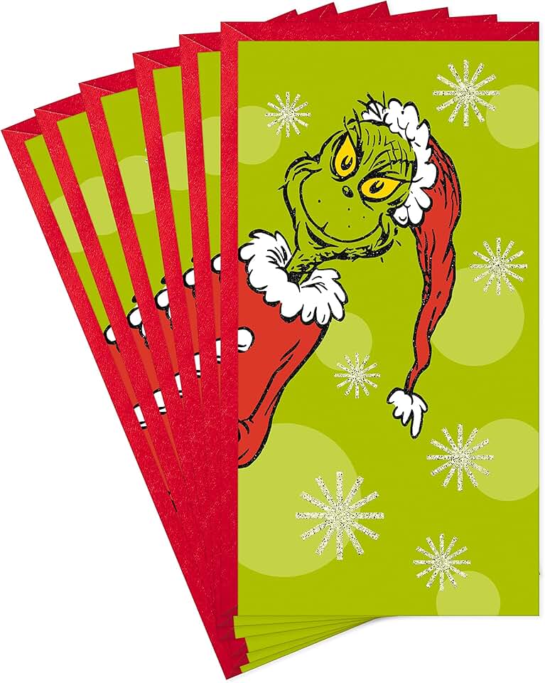 Set of 6 Christmas Money and Gift Card Holders