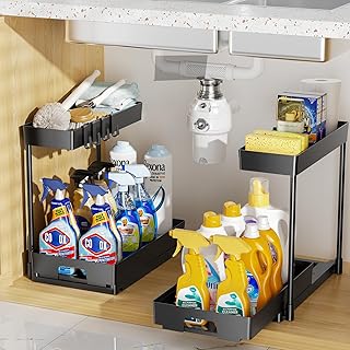 Two Under Sink Organizers with Drawers