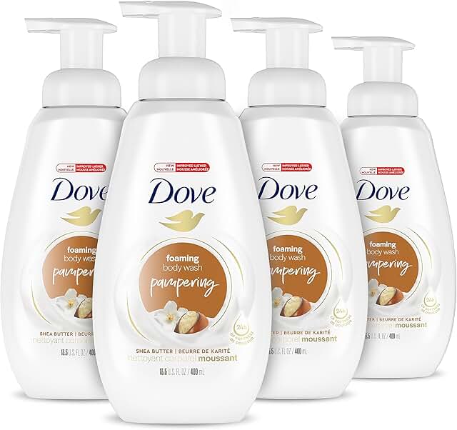 Foaming Shea Butter Body Wash with Vanilla, 4-pack