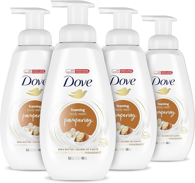 Foaming Shea Butter Body Wash with Vanilla, 4-pack