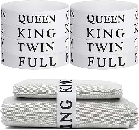 8 Bed Sheet Organizer Bands for Storage and Folding