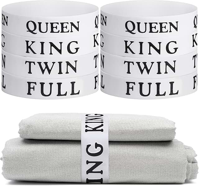 8 Bed Sheet Organizer Bands for Storage and Folding