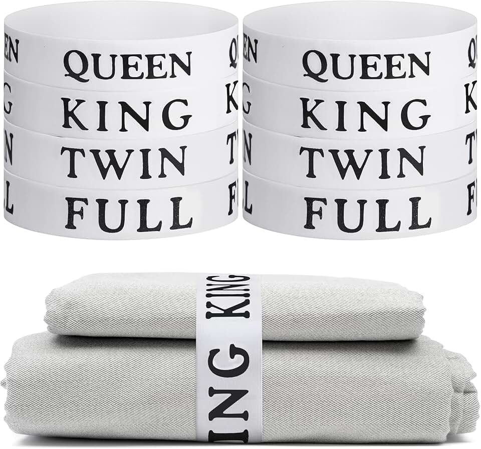 8 Bed Sheet Organizer Bands for Storage and Folding