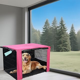 Breathable 36-Inch Dog Crate Cover with Zippers