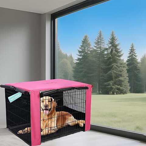 Breathable 36-Inch Dog Crate Cover with Zippers