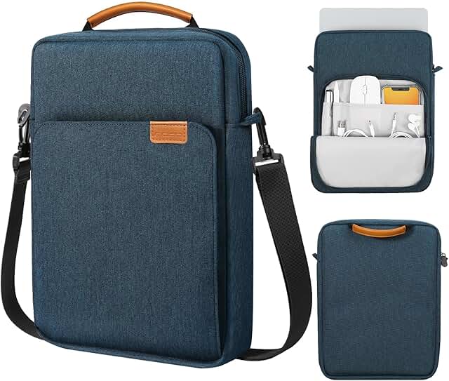 Laptop Sleeve Bag for 13-14 Inch Devices with Handle and Strap