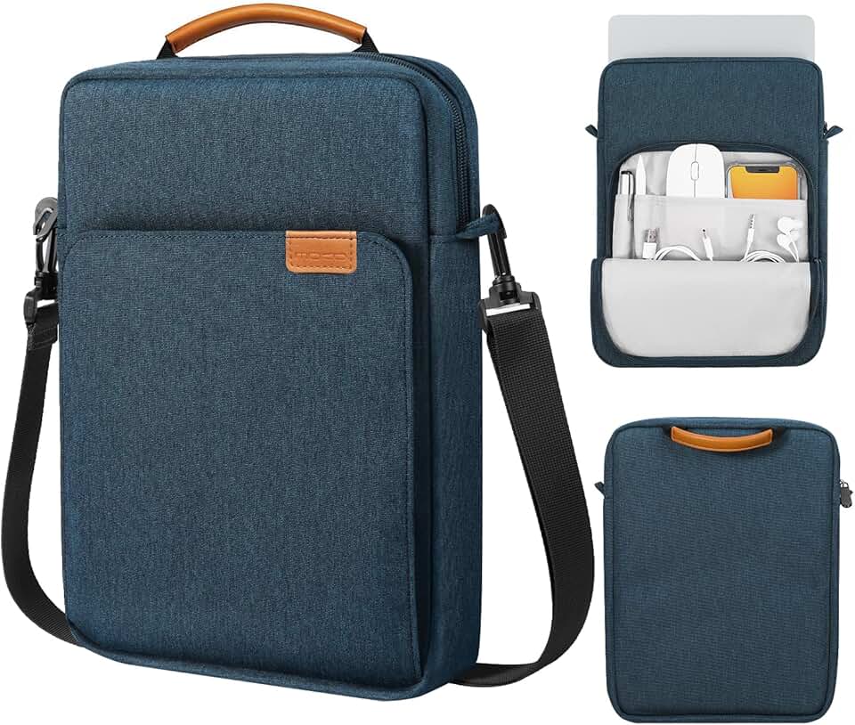 Laptop Sleeve Bag for 13-14 Inch Devices with Handle and Strap