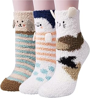 Three Pairs of Warm Fuzzy Women's Socks