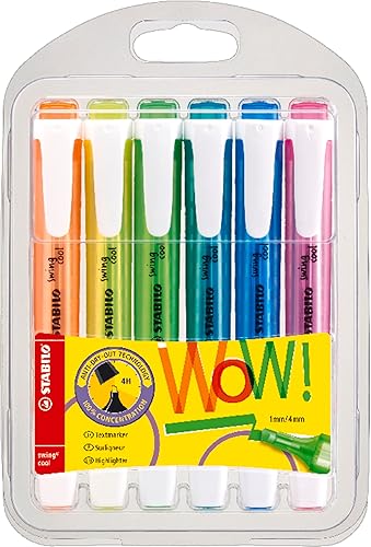 Pack of 6 Assorted Color Highlighters
