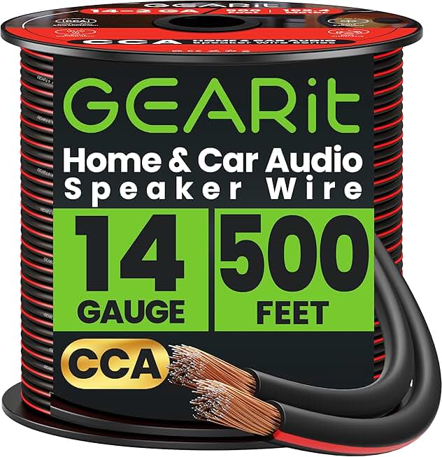 14 Gauge 500ft Speaker Wire for Audio Systems