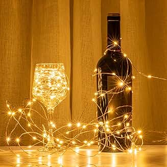 66 ft LED Copper Wire String Lights with Remote