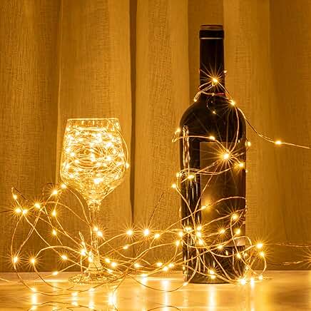 66 ft LED Copper Wire String Lights with Remote