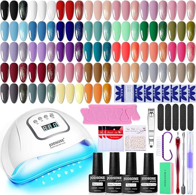 Gel Nail Polish Kit with UV Light, 32 Colors and Tools