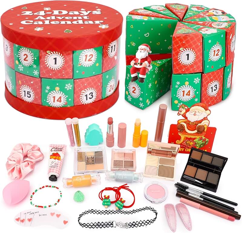 24-Day Christmas Makeup Gift Calendar for Women and Teens