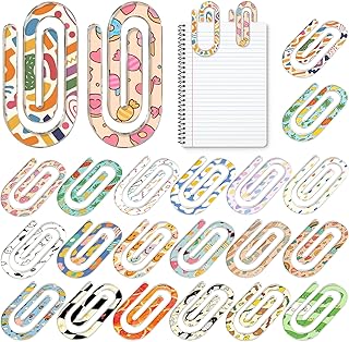 20 Colorful Jumbo Acrylic Paper Clips for Office and School