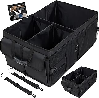 Large Capacity Sturdy Trunk Organizer, Water Resistant, 2 Pack