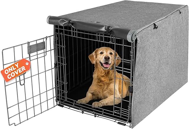 Double Door Dog Crate Cover for 24-48 inch Wire Crates
