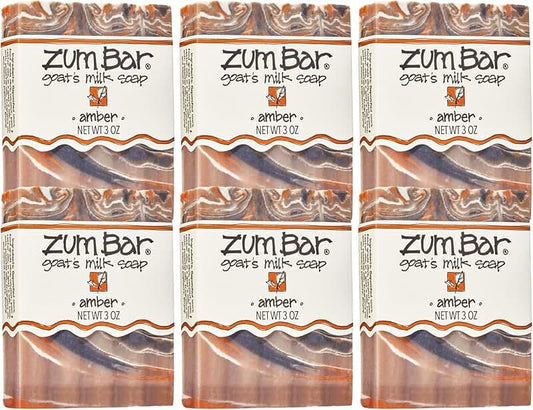 Goat Milk Soap Bar for Hands and Body, 3 oz, Amber, 6 Pack