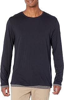 Men's Double Layer Long Sleeve Crew