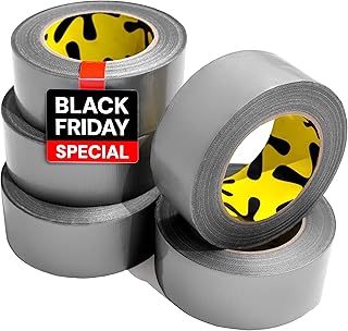 5-Pack Heavy Duty Waterproof Silver Duct Tape