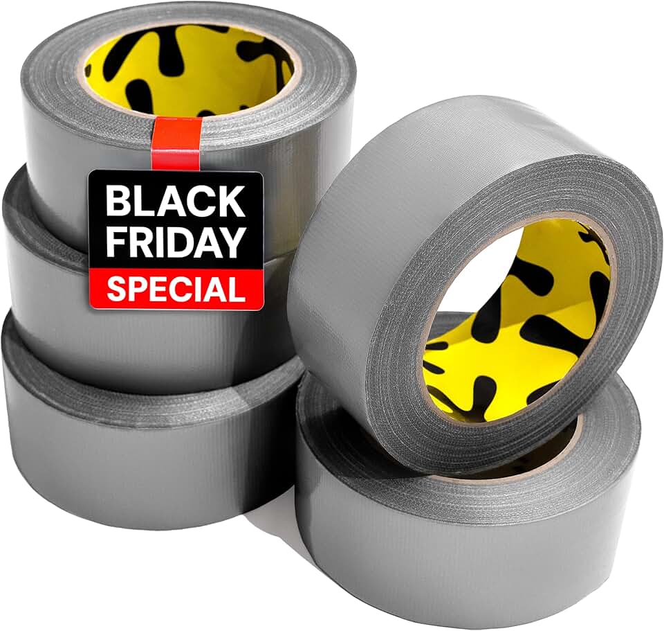 5-Pack Heavy Duty Waterproof Silver Duct Tape