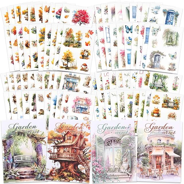 Set of 490+ Nature Scene Stickers in 4 Books
