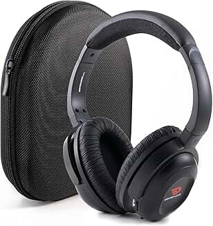 Headphones with Hard Shell Travel Case