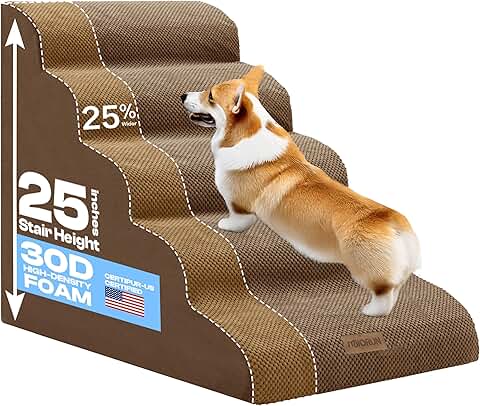 Extra Wide Dog Stairs for Large Dogs Up to 80lbs