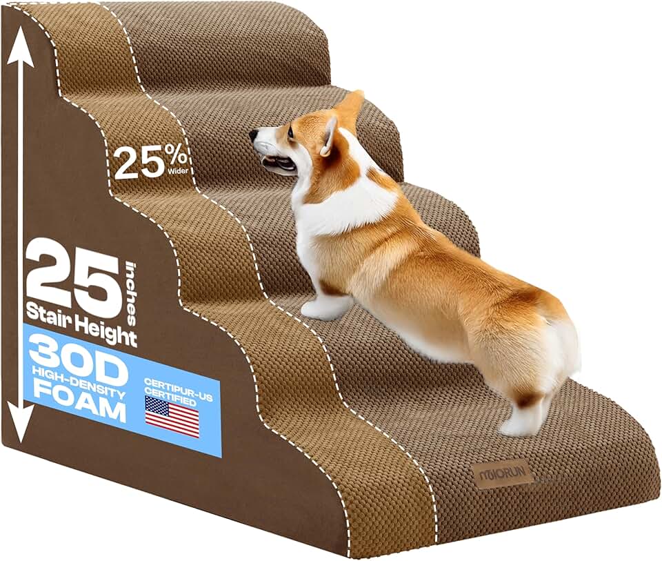 Extra Wide Dog Stairs for Large Dogs Up to 80lbs