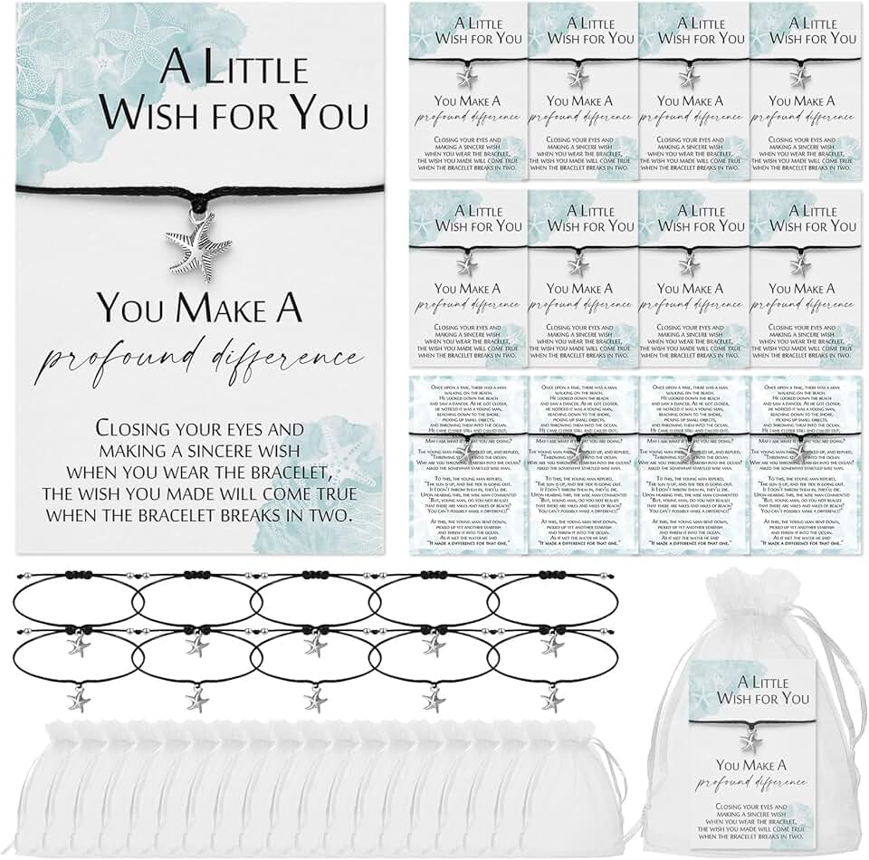 Starfish Story Gifts Set with Notecards, Bracelets, Bags