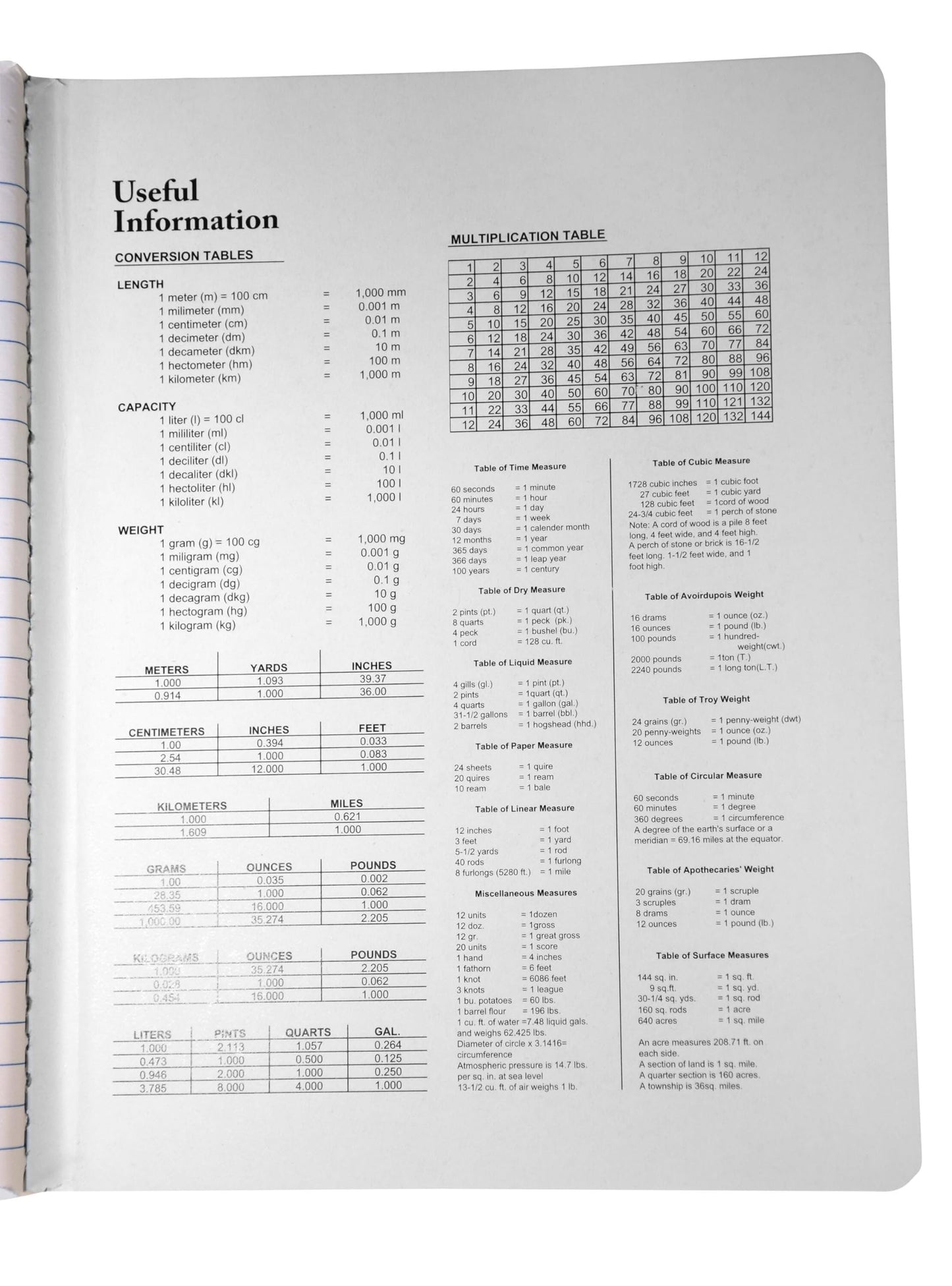 Hard Cover Ruled Composition Book, 150 Sheets