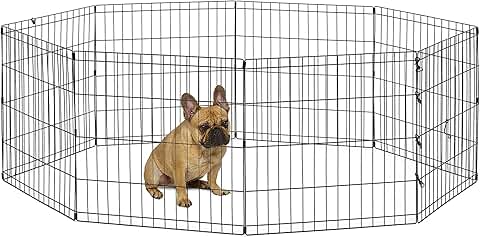 Foldable Metal Dog Playpen for Indoor and Outdoor Use
