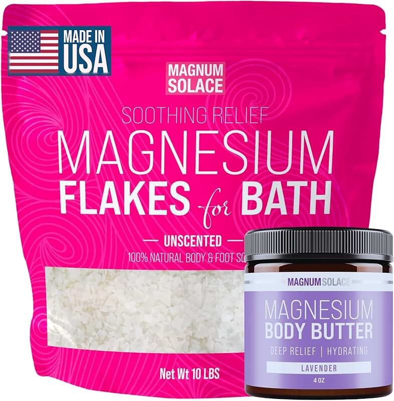 Magnesium Flakes and Body Butter for Night Routine