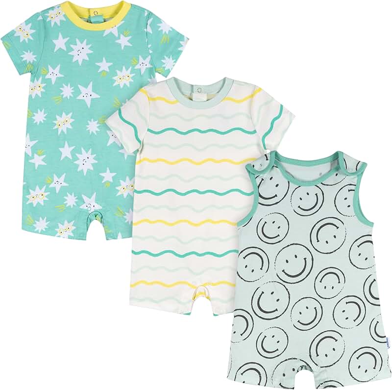 Unisex Baby 3-Pack Romper