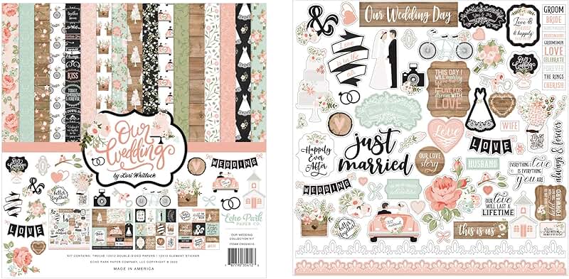 Wedding Paper Collection and Sticker Sheet Bundle