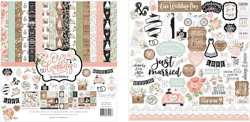 Wedding Paper Collection and Sticker Sheet Bundle