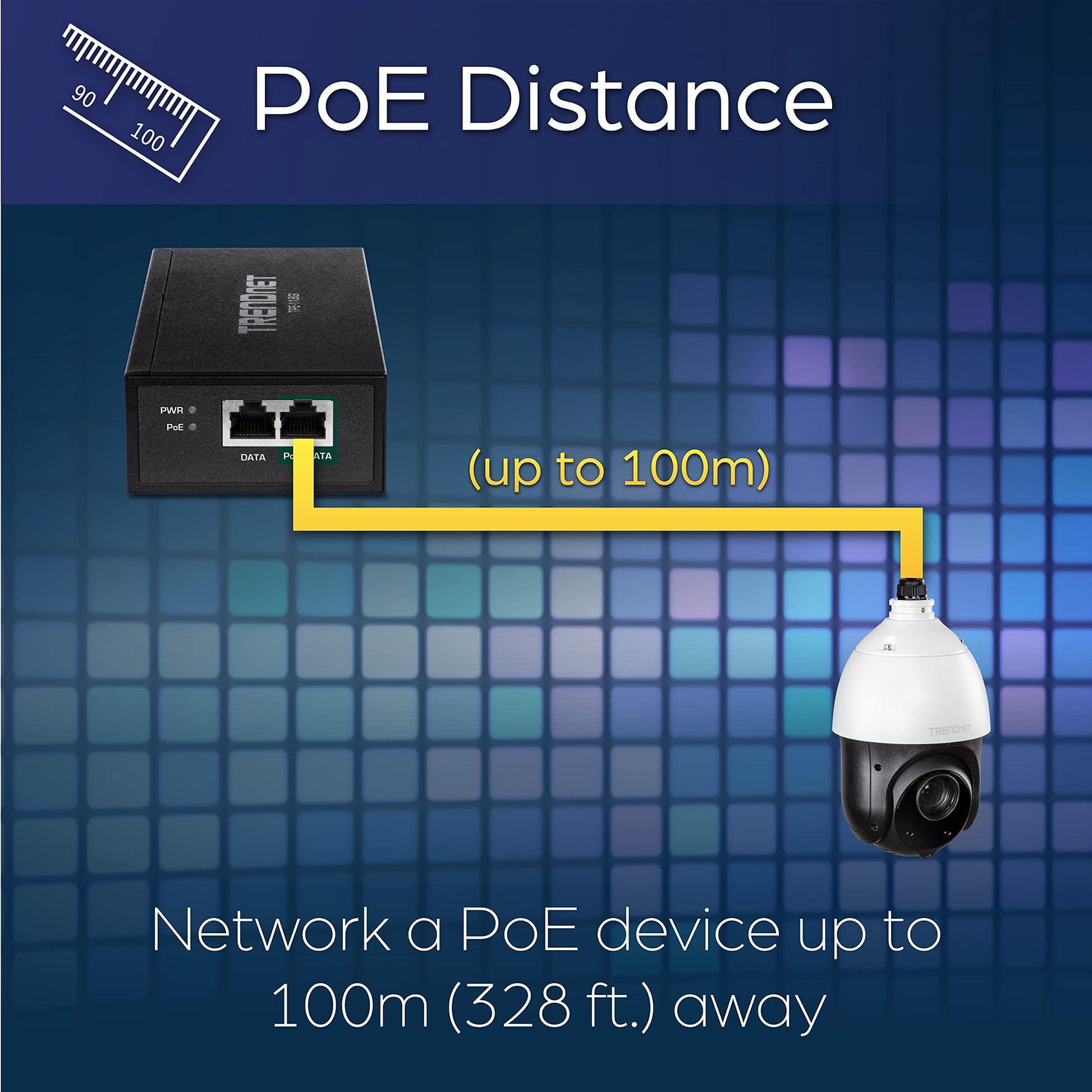 Gigabit PoE++ Injector, Convert A Non-PoE Port To A PoE++ Gigabit Port, PoE (15.4W), PoE+ (30W), Or PoE++ (95W), Up to 100m (328 ft), Integrated Power Supply, Black, TPE-119GI