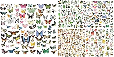 Set of 5 Vintage Junk Journal Sticker Packs