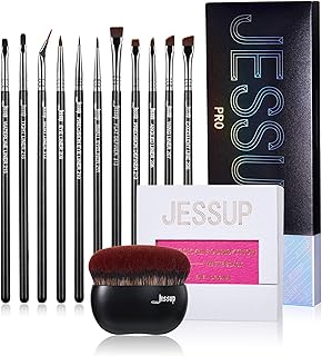 Professional 11-Piece Eyeliner and Foundation Brush Set