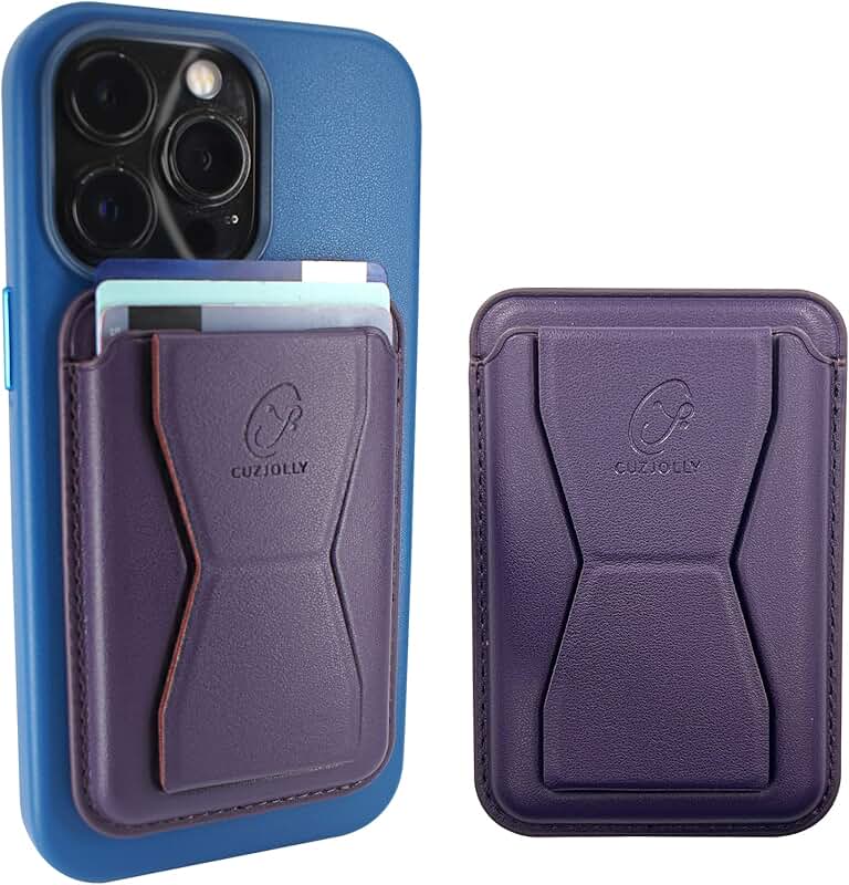 Faux Leather Card Holder Wallet for iPhone 12-14 Pro