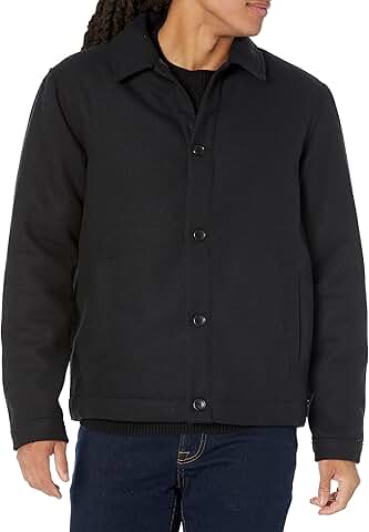 Men's Wool Bomber Jacket in Big and Tall Sizes