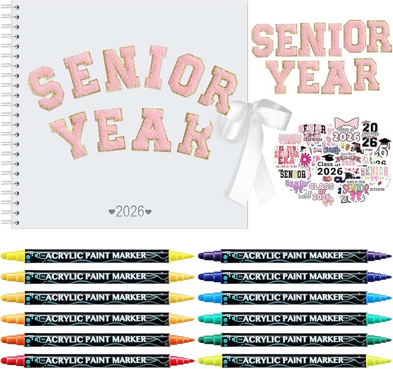 Senior Year 2026 Scrapbook Kit with Markers and Stickers