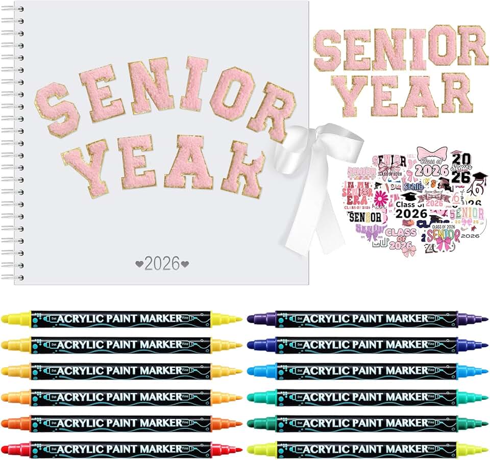 Senior Year 2026 Scrapbook Kit with Markers and Stickers