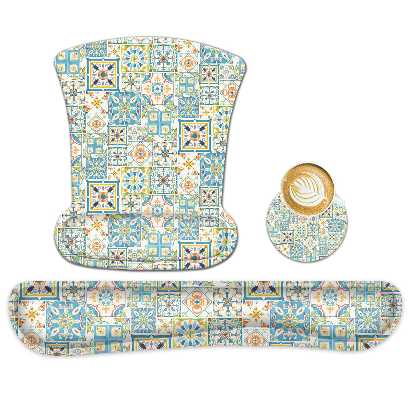 Ergonomic Keyboard and Mouse Wrist Rest Pad Set